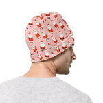 Cute Santa Claus Pattern Print Beanie