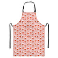 Cute Santa Claus Pattern Print Bib Apron With Pocket