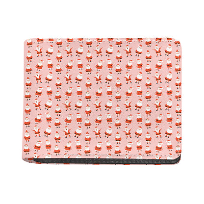 Cute Santa Claus Pattern Print Bifold Wallet