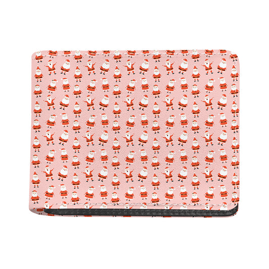 Cute Santa Claus Pattern Print Bifold Wallet