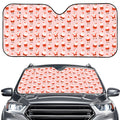Cute Santa Claus Pattern Print Car Windshield Sun Shade