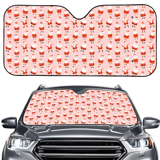 Cute Santa Claus Pattern Print Car Windshield Sun Shade