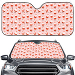 Cute Santa Claus Pattern Print Car Windshield Sun Shade