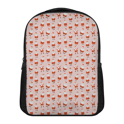 Cute Santa Claus Pattern Print Casual Backpack