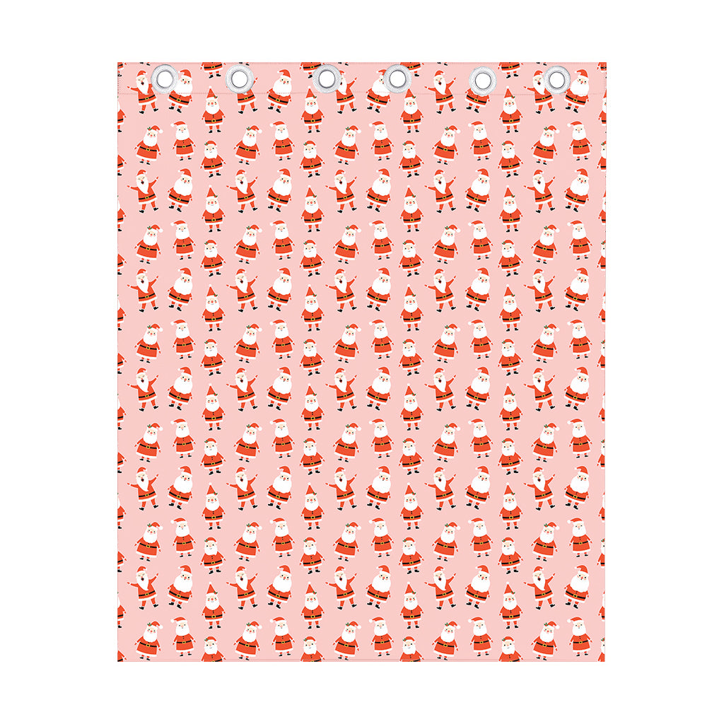 Cute Santa Claus Pattern Print Curtain
