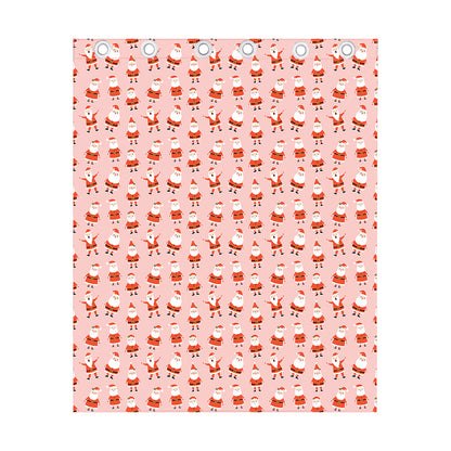 Cute Santa Claus Pattern Print Curtain