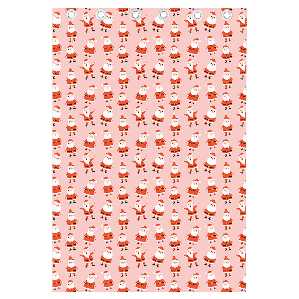Cute Santa Claus Pattern Print Curtain