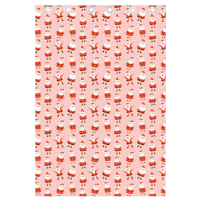 Cute Santa Claus Pattern Print Curtain