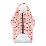 Cute Santa Claus Pattern Print Dog Zip Up Hoodie
