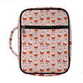 Cute Santa Claus Pattern Print Front Pocket Bible Bag