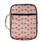 Cute Santa Claus Pattern Print Front Pocket Bible Bag