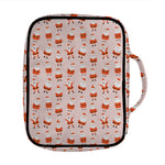 Cute Santa Claus Pattern Print Front Pocket Bible Bag