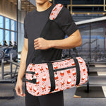 Cute Santa Claus Pattern Print Gym Bag