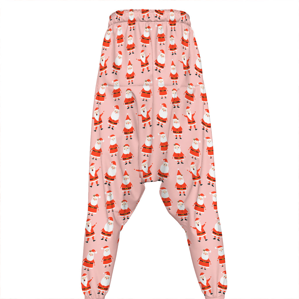 Cute Santa Claus Pattern Print Hammer Pants