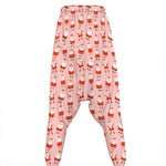 Cute Santa Claus Pattern Print Hammer Pants