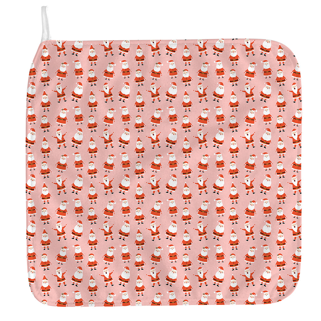 Cute Santa Claus Pattern Print Hand Towel