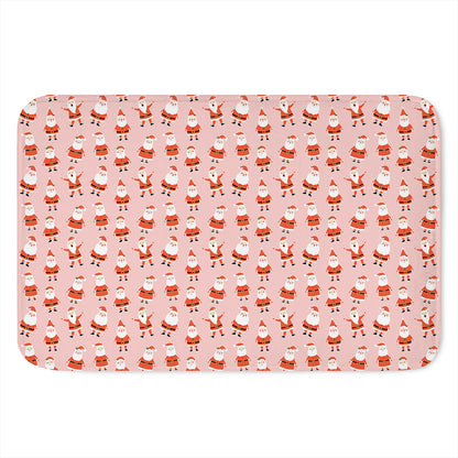 Cute Santa Claus Pattern Print Indoor Door Mat