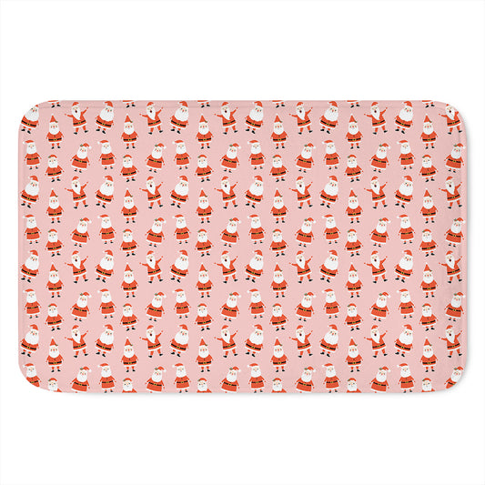 Cute Santa Claus Pattern Print Indoor Door Mat