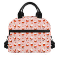 Cute Santa Claus Pattern Print Insulated Lunch Bag