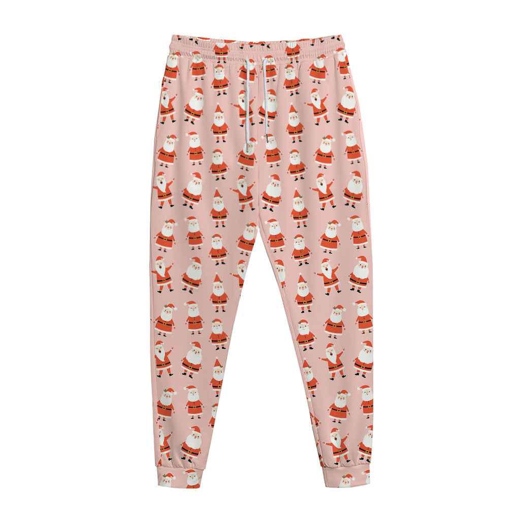 Cute Santa Claus Pattern Print Jogger Pants