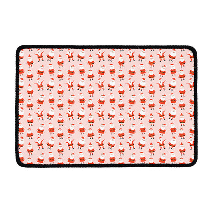 Cute Santa Claus Pattern Print Kitchen Mat