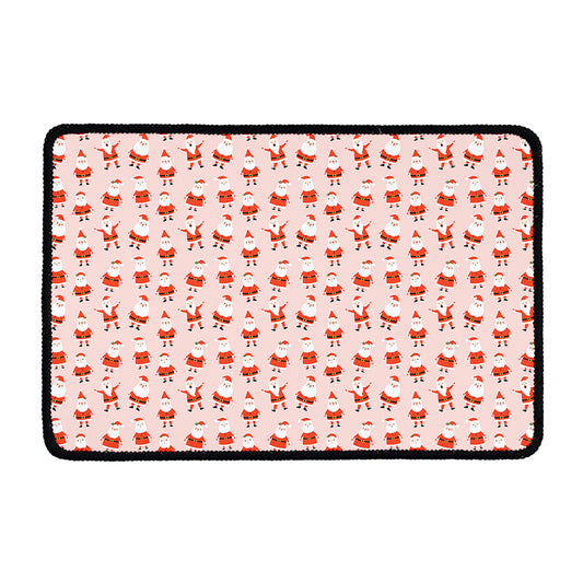 Cute Santa Claus Pattern Print Kitchen Mat