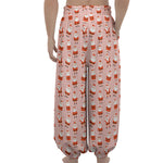 Cute Santa Claus Pattern Print Lantern Pants