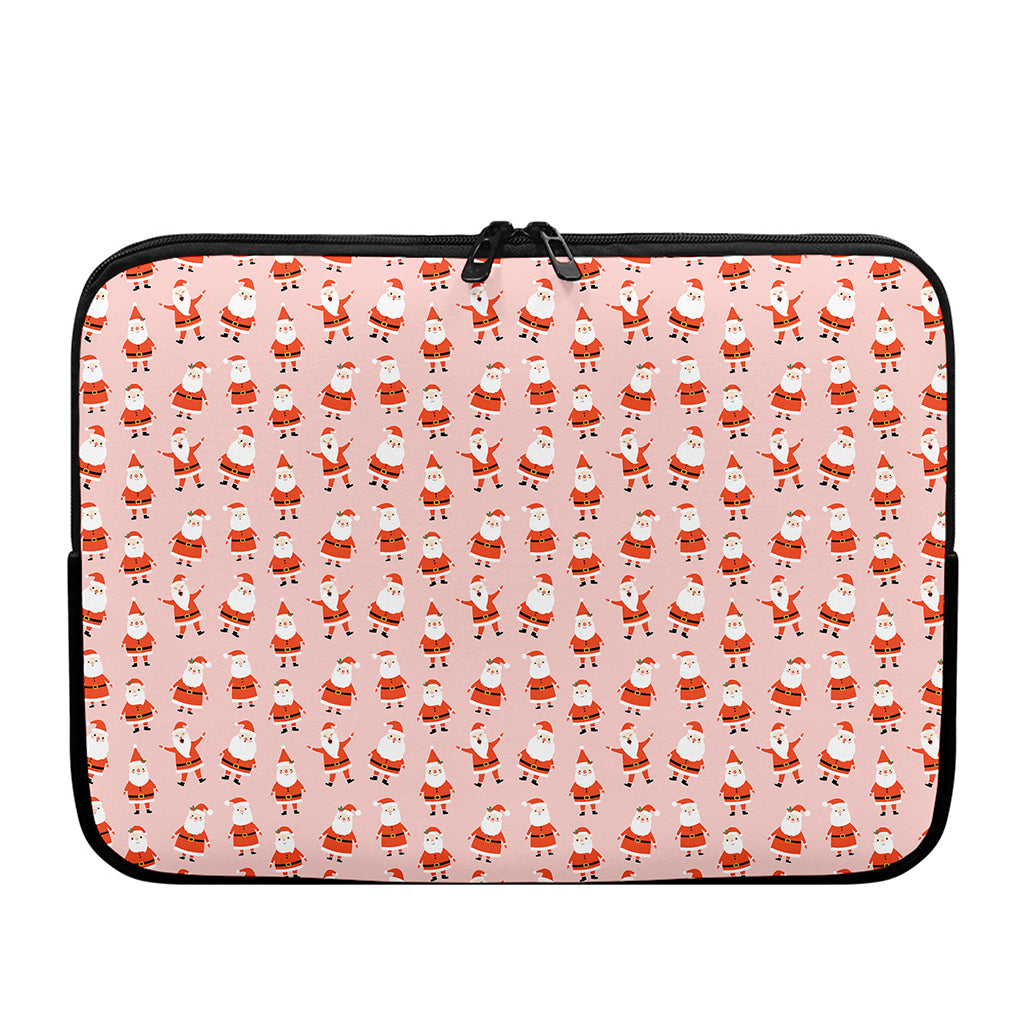 Cute Santa Claus Pattern Print Laptop Sleeve