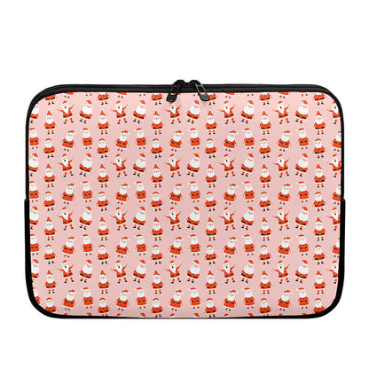 Cute Santa Claus Pattern Print Laptop Sleeve