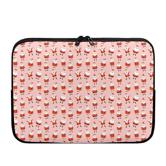 Cute Santa Claus Pattern Print Laptop Sleeve