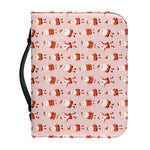 Cute Santa Claus Pattern Print Leather Bible Cover