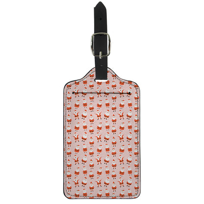 Cute Santa Claus Pattern Print Luggage Tag