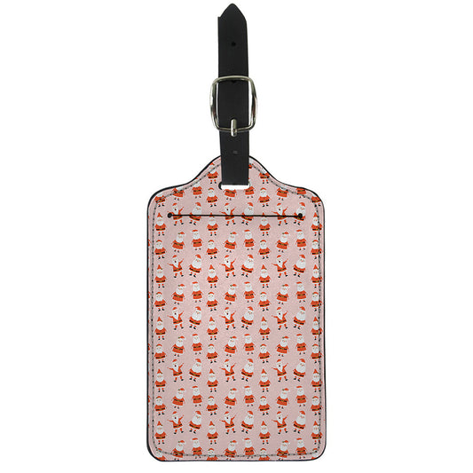 Cute Santa Claus Pattern Print Luggage Tag