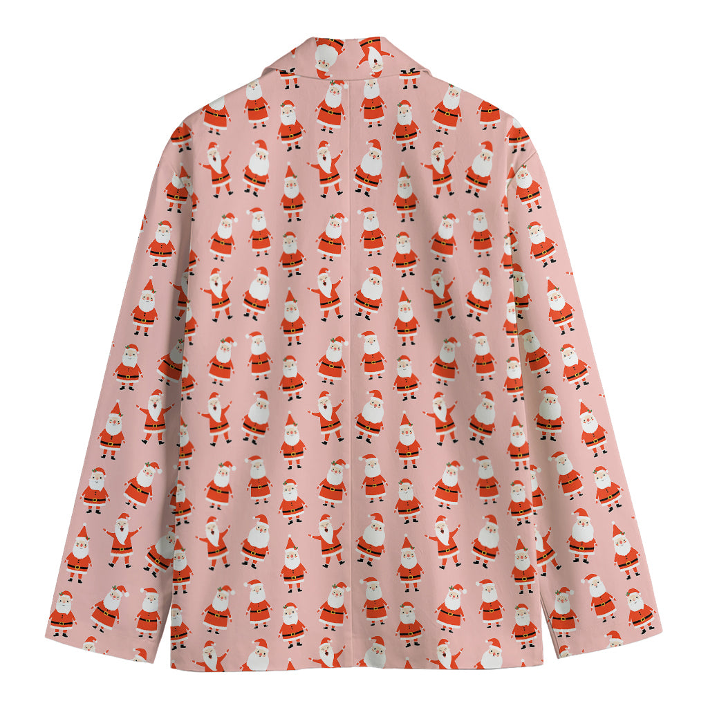 Cute Santa Claus Pattern Print Men's Blazer