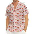 Cute Santa Claus Pattern Print Men's Deep V-Neck Shirt