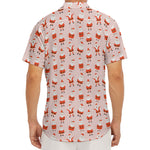 Cute Santa Claus Pattern Print Men's Deep V-Neck Shirt