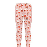 Cute Santa Claus Pattern Print Men's leggings