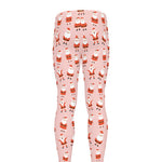Cute Santa Claus Pattern Print Men's leggings