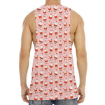 Cute Santa Claus Pattern Print Men's Muscle Tank Top