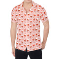 Cute Santa Claus Pattern Print Men's Shirt