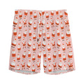 Cute Santa Claus Pattern Print Men's Athletic Shorts