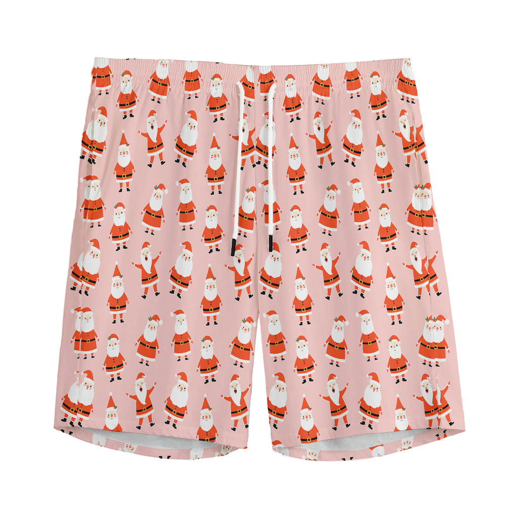 Cute Santa Claus Pattern Print Men's Sports Shorts