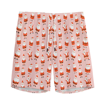 Cute Santa Claus Pattern Print Men's Sports Shorts