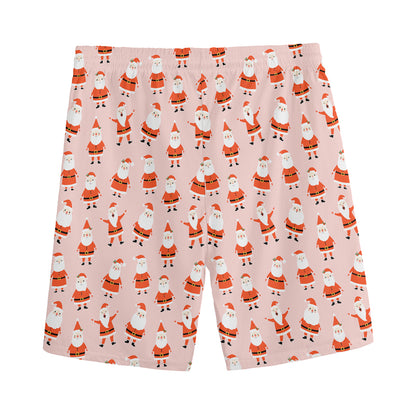 Cute Santa Claus Pattern Print Men's Sports Shorts