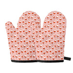 Cute Santa Claus Pattern Print Oven Mitts
