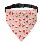 Cute Santa Claus Pattern Print Over The Collar Dog Bandana