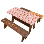 Cute Santa Claus Pattern Print Picnic Table Cover