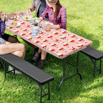 Cute Santa Claus Pattern Print Picnic Table Cover