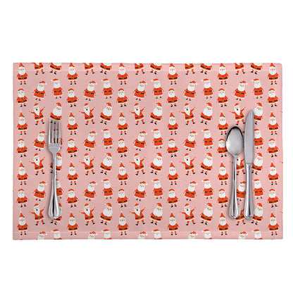Cute Santa Claus Pattern Print Placemat