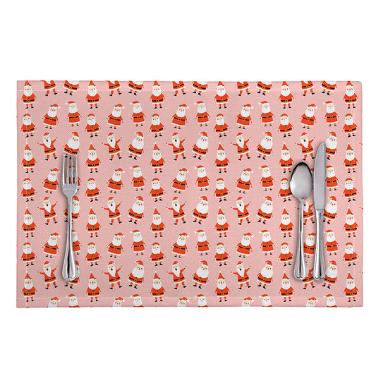 Cute Santa Claus Pattern Print Placemat